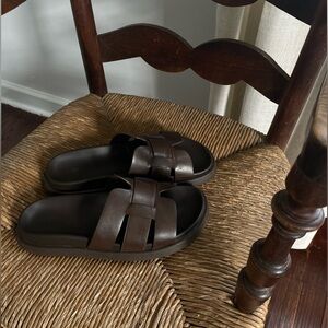 H&M Brown Leather Sandals